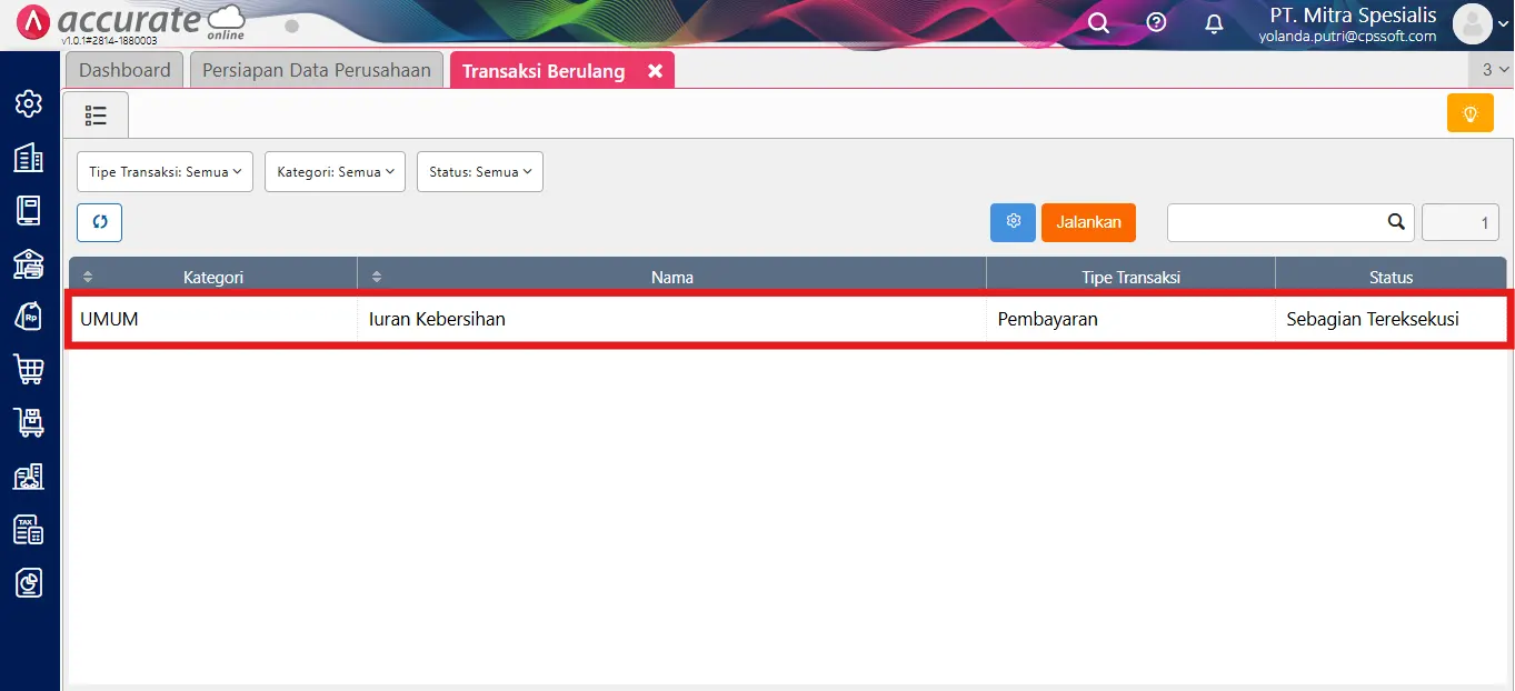 Cara mencatat transaksi berulang